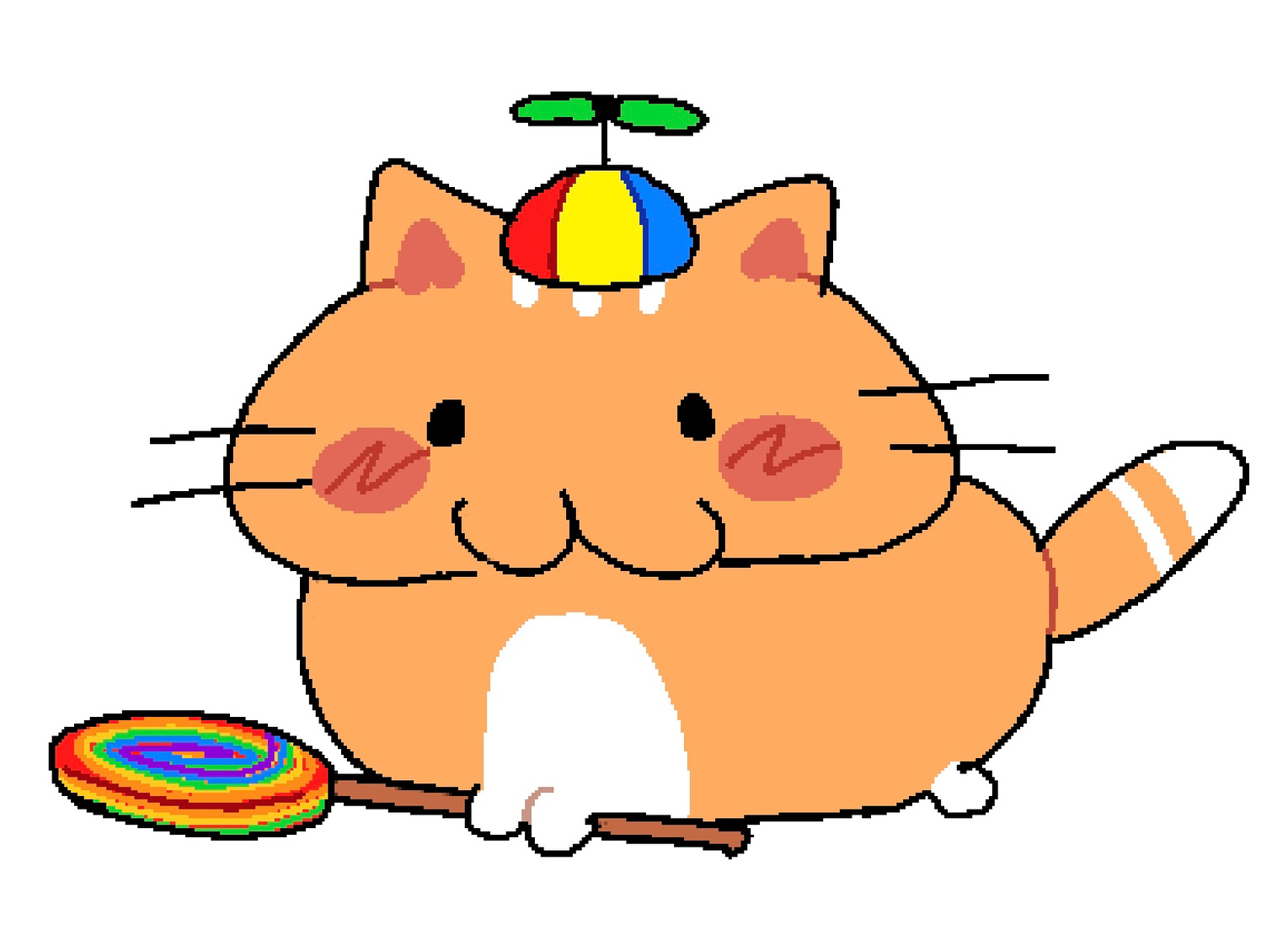this orange cat&#39;s name is jorge !! he will be drawn more :3