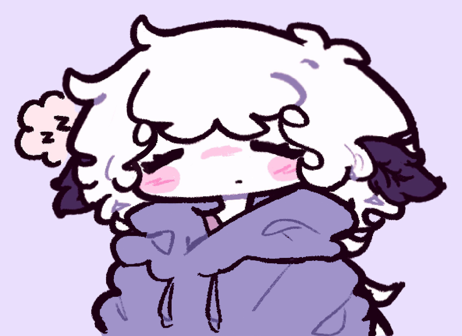 lilac (very sleepy)