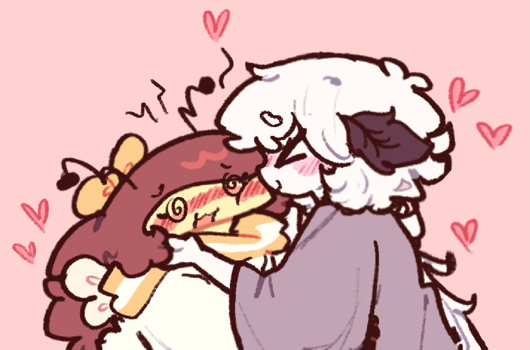 bug girl kisses. this is peak yurifulness