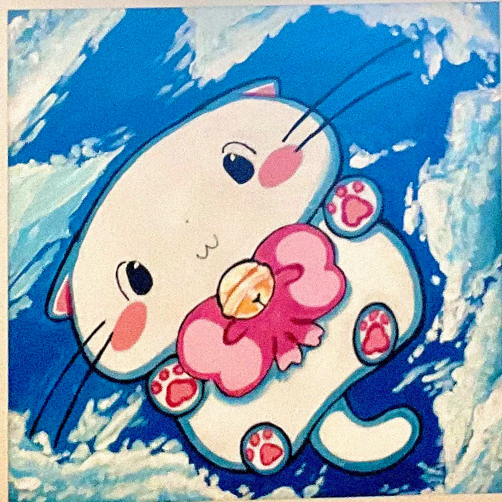 in my art class seniors had to make a painting on a tile so that it could be put in our ceiling !! decided to paint fwingus again cause he'll make his mark in my school's art room 4ever π₯π₯π₯