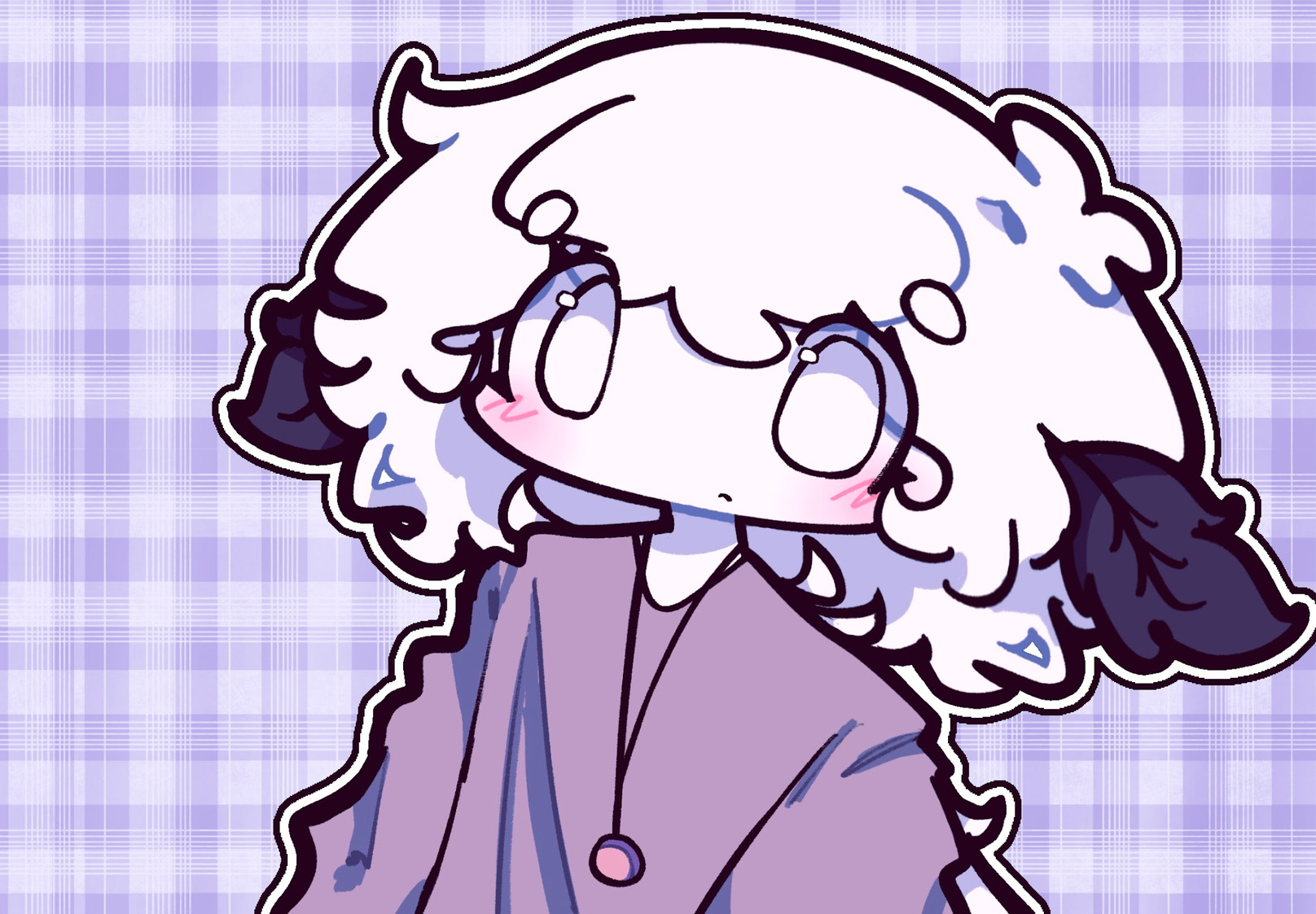 WOOO first drawing on my new ipad !! the ipad is also purple so i figured id draw lilac fr... πͺ»