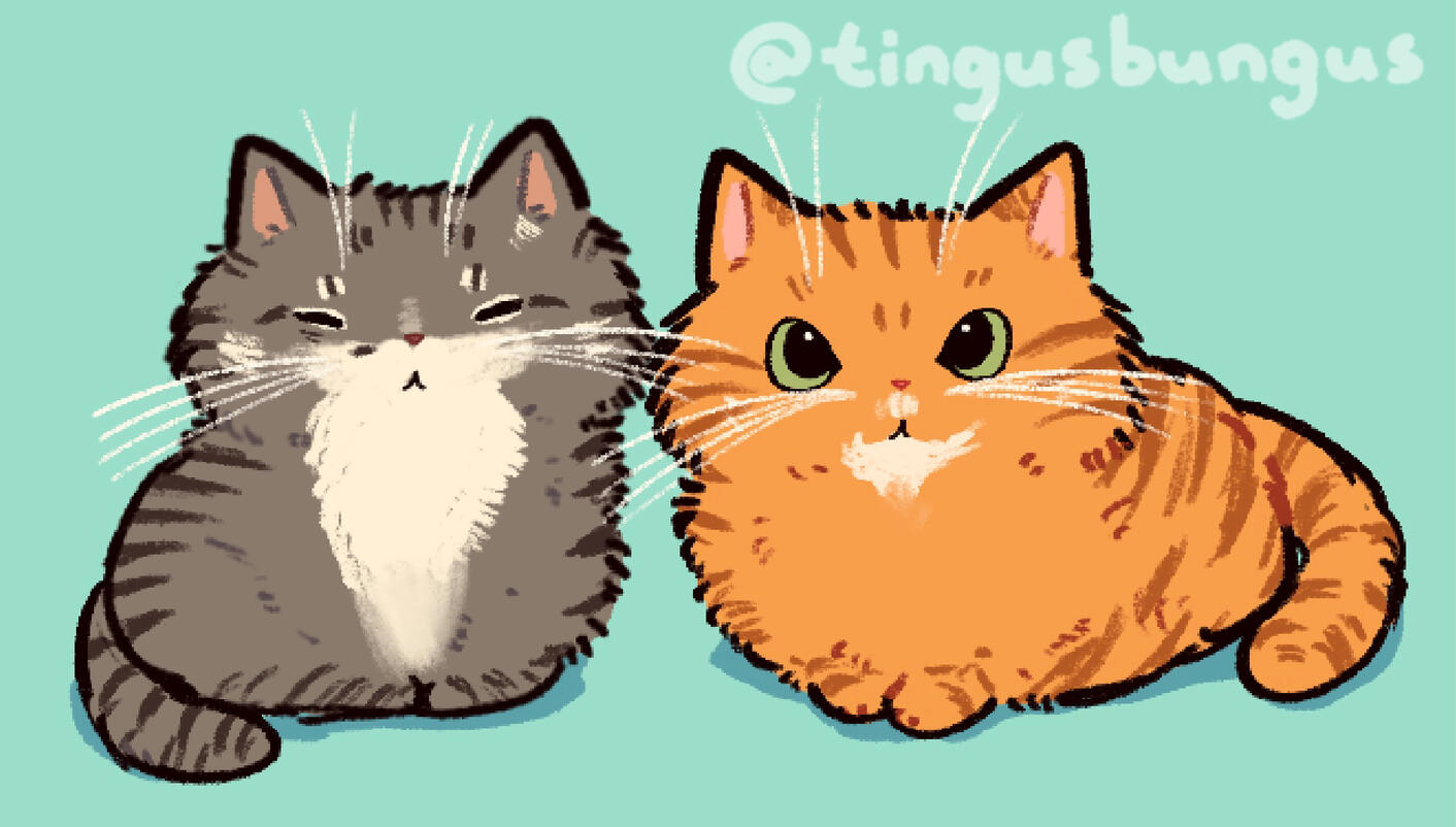 two kitty commission for @kafkaesquepussy on twitter :3 (DONTMIND THE NAME OMG)