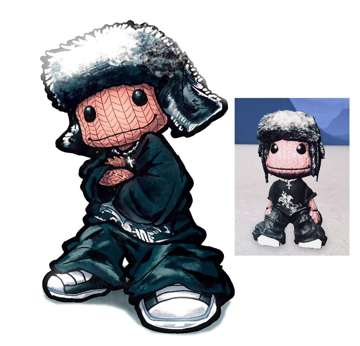 had to draw sackboys fit cause he is so cool