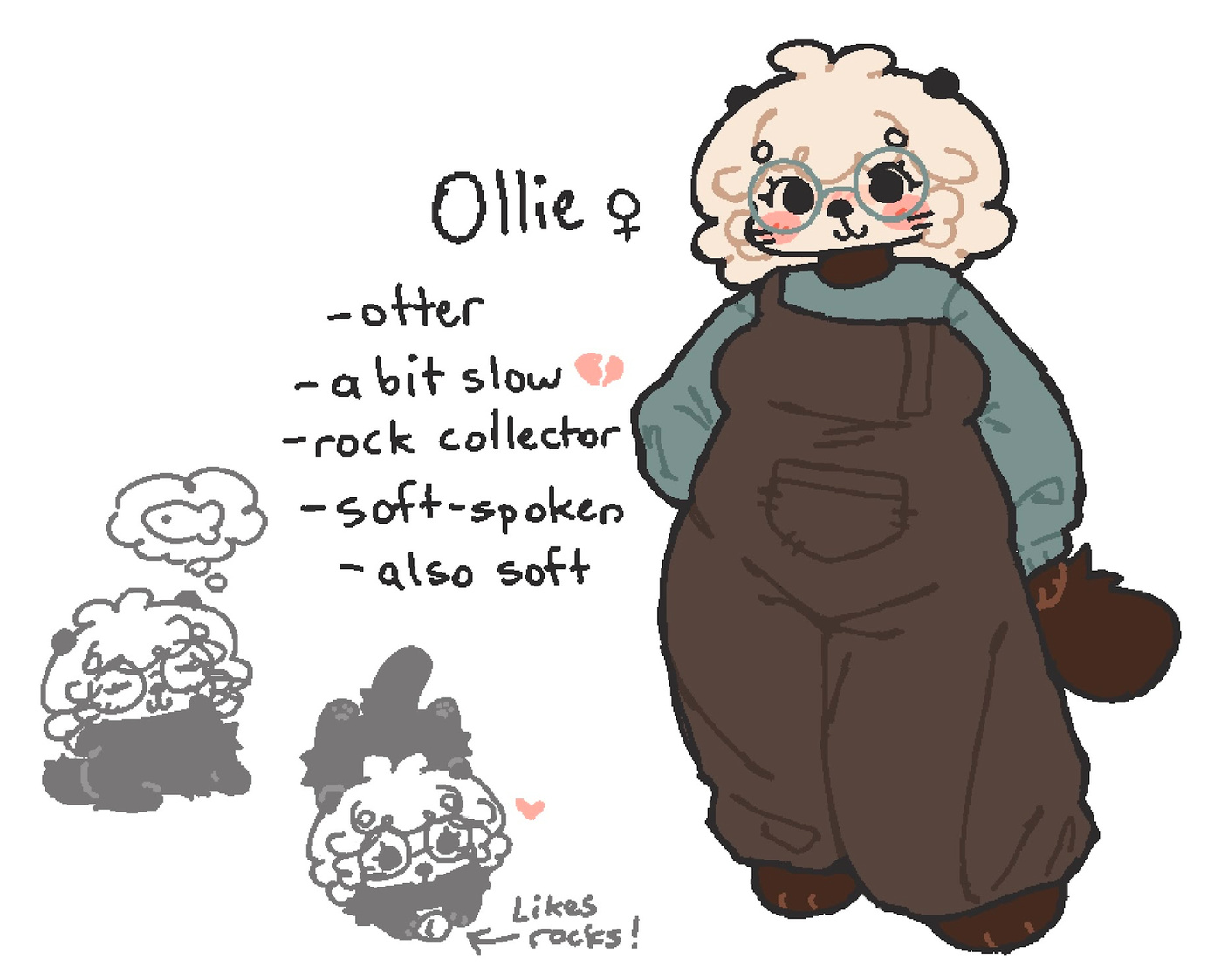 NEW OC an otter gurlie !!! she honestly might become a sona of mine shes so cute 😋