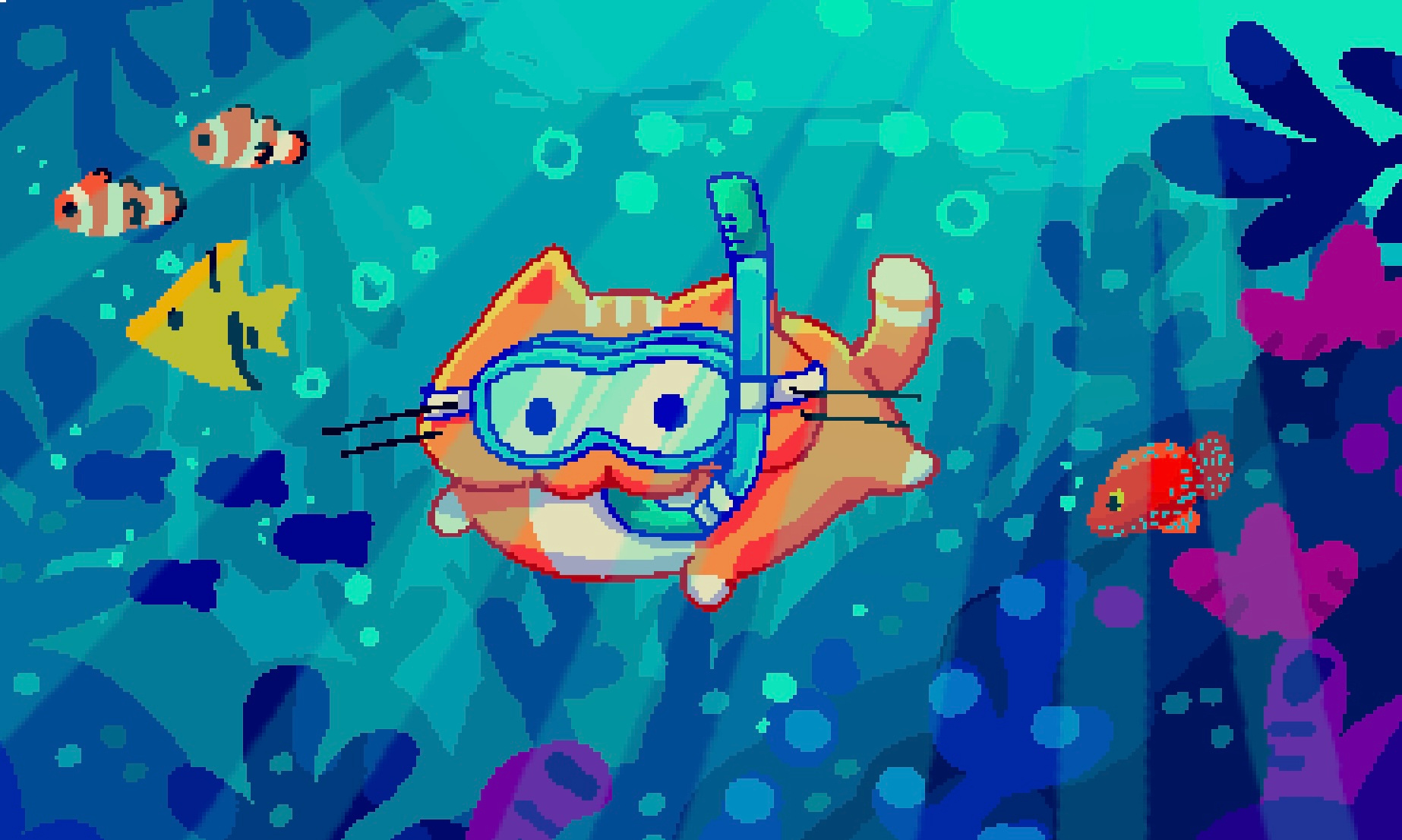 jorge going for a pleasant swim 2 supply u all with fish :)